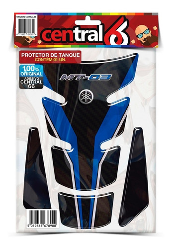 Protector Adhesivo Tanque Yamaha Mt03 Azul Mk Motos
