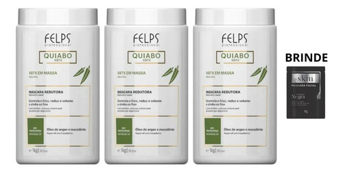 Kit 3 Felps Profissonal Btox Okra 1kg +