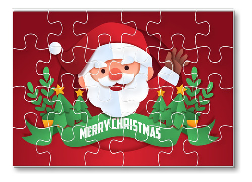 Puzzle Rompecabezas Navidad Niños Regalo Viejito Pascuero 