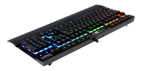 Imagen 4 de 7 de Teclado gamer Redragon Yama K550 QWERTY Outemu Purple español latinoamérica color negro con luz RGB