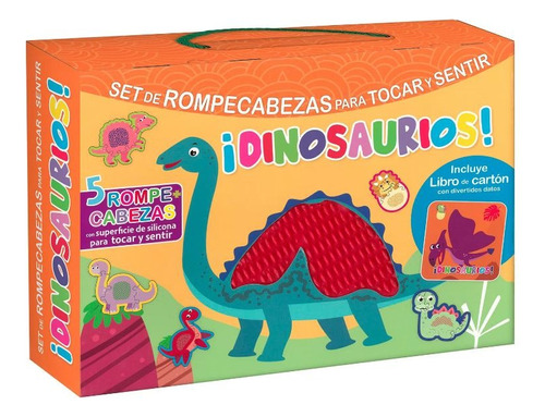 Set Libro Y Rompecabezas Sensorial Dinosaurios Niños Bebes