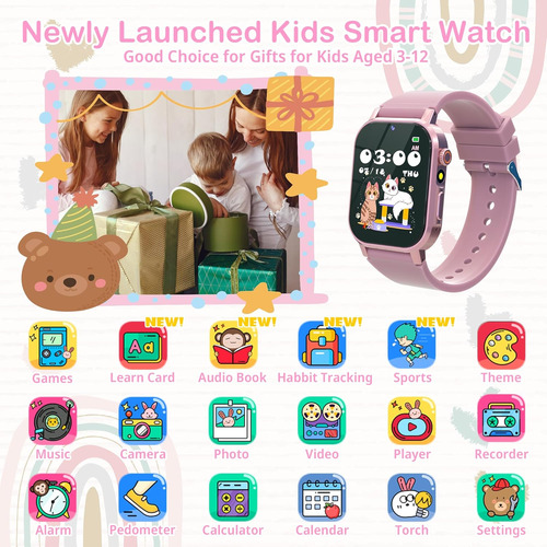 Reloj Inteligente Para Niñas Con Pantalla Hd Y Cámara