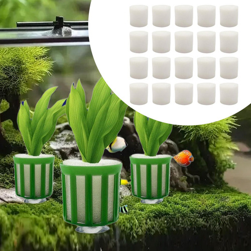 Conjunto De Anillo Fijo Soporte De De Acuario 20pc Esponja