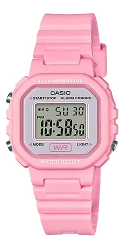 Reloj Casio Vintage Digital Mujer Negro y Rosa LW-204-1AEF