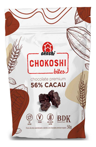 Okoshi 56% Cacau 50g Chokoshi Bites