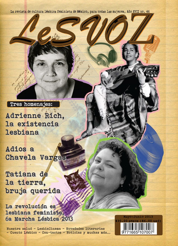 Imagen 1 de 1 de Revista Lesvoz #46, 2013, Cultura Lésbica Feminista