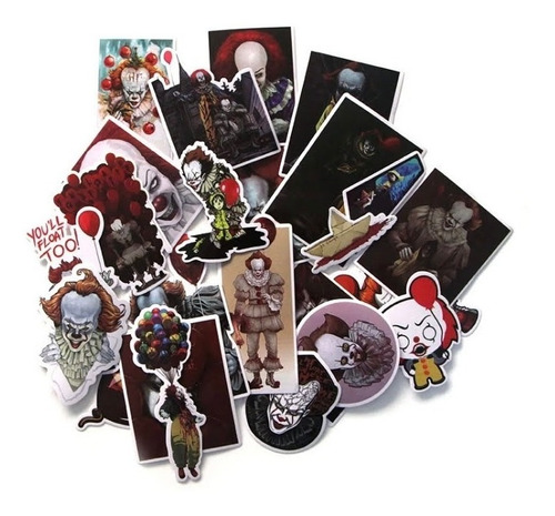 Set Stickers Payaso It Decorativo Skateboard Calcomania