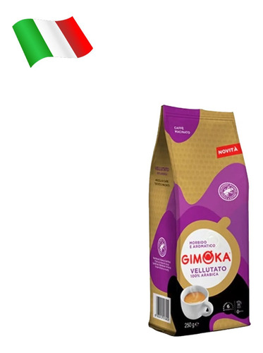 Cafe Gimoka Tostado Molido Velluttato X250grms Origen Italia