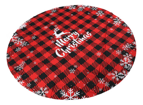 Mantel De Mesa Redondo Para Navidad, 60 Pulgadas, Poliéster,