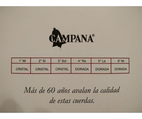 Imagen 3 de 3 de Encordado Campana Dorado Guitarra Criolla X 10 Encordados!!!