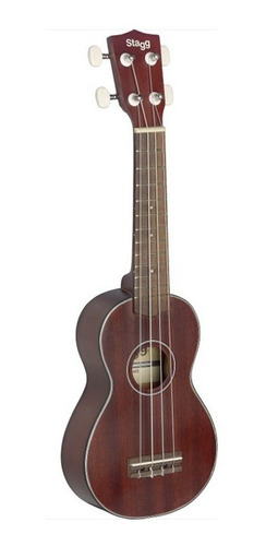 Ukelele Stagg Soprano Caoba Macizo Con Funda Us40