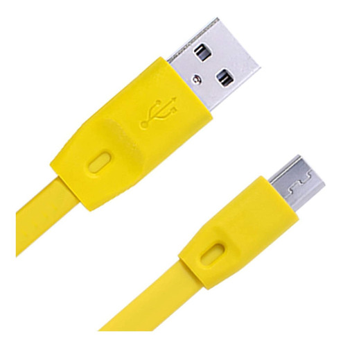 Cable De Carga De Usb A Micro Usb - Amarillo De 3,3 Pies