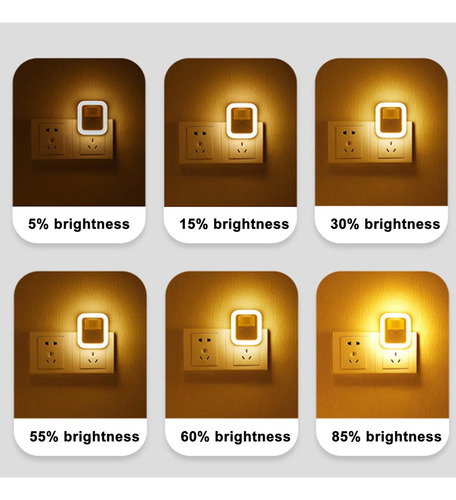 Mz Luces Nocturnas, Sensor De Movimiento, Enchufe De Luz