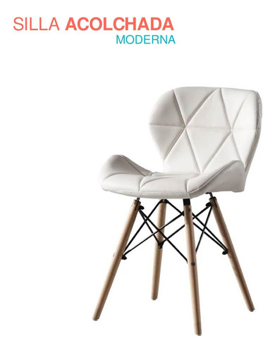 Silla Tipo Eames Tapizada Acolchonada Excelente Calidad