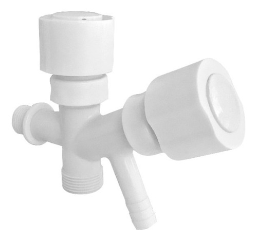 Canilla Pvc Doble Para Lavarropa C/pico 1/2 + 3/4