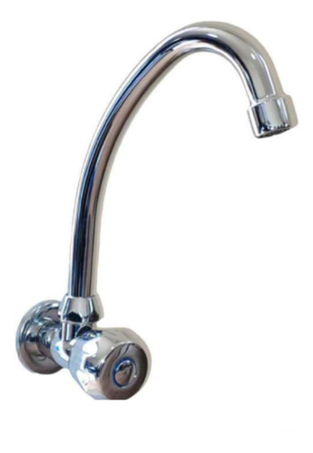 Llave Lavaplatos Individual Al Muro Aurora / Sertec Acabado Pulido Color Cromado