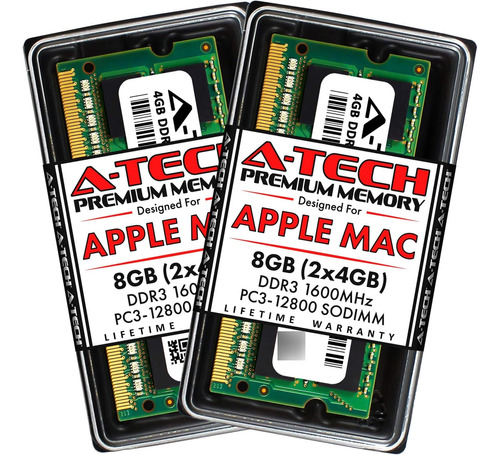 Kit A-tech 8 Gb (2 X 4 Gb) Ram Macbook Pro (mediados 2012),