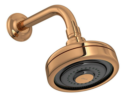 Brazo De Ducha Y Roseta Deca Acqua Plus Red Gold