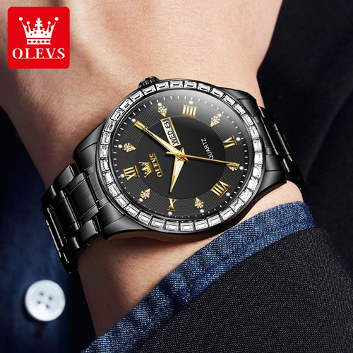 Reloj Olevs De Acero Inoxidable Impermeable De Lujo A La Mod