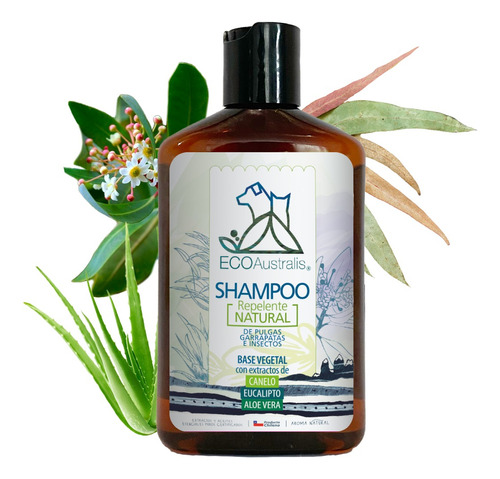 Shampoo Repelente Natural Canelo Eucaliptus Aloe 250 Ml