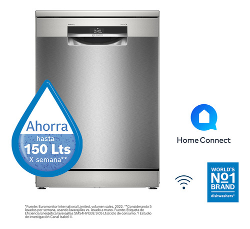Lavavajillas De Libre Instalación Bosch Serie 6 14 Cubiertos