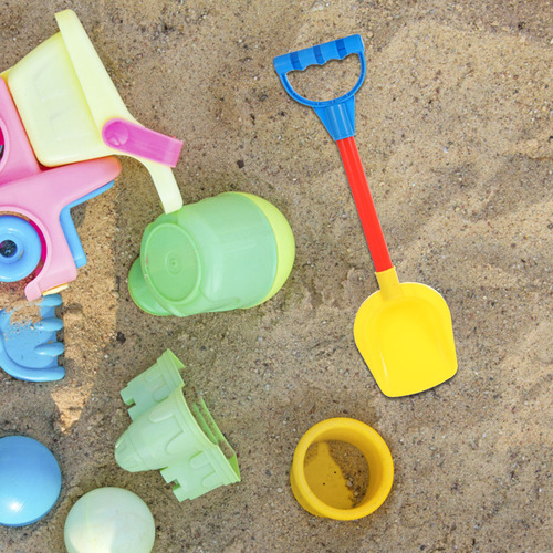 4 Divertidos Juguetes De Arena Para Niños, Palas Y Rastrillo