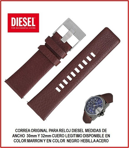 Correa Diesel Original Cuero Legitimo Medida 26 28 30 Y 32mm