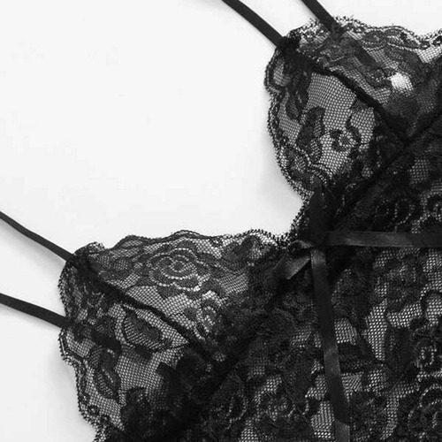 Cami De Encaje Para Mujer Con Conjunto De Pijama Corto De Le