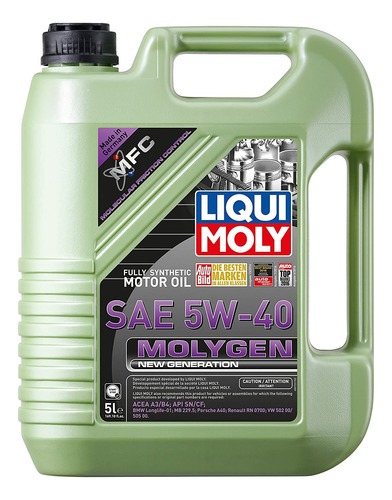Liqui Moly 20232 Molygen New Generation 5w40 Motor Oil - 5 L