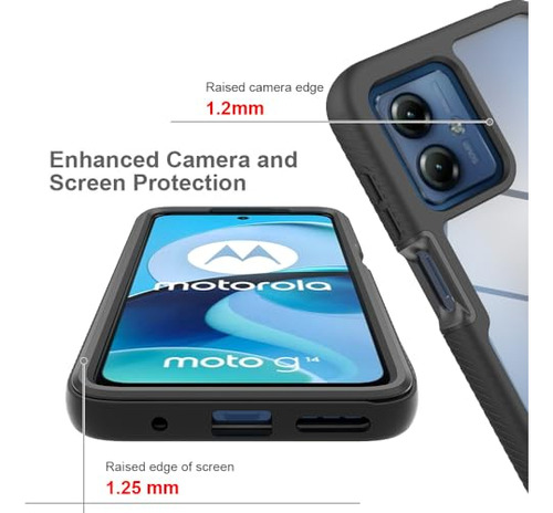 Funda Para Motorola Moto G14 Xt2341-2 Xt2341-3 Xt2341-4 Azul
