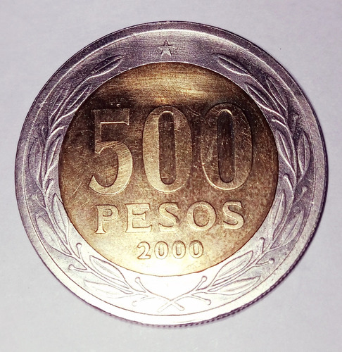 Moneda 500 Pesos Chile 2000 Nueva Unc Coleccion