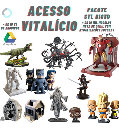 Paquete STL+impresora 3D de alta calidad de 15 TB+Impresora inmediata