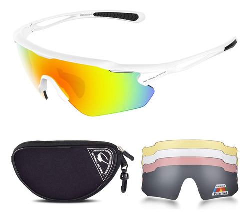 Lentes De Sol Polarizados Para Ciclismo Con 5 Micas Uv400, .