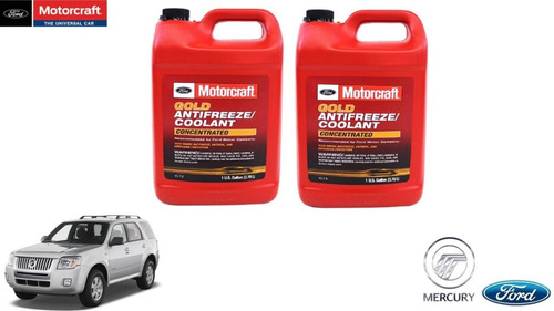 2x Anticongelante Gold Mercury Mariner 2010 Motorcraft