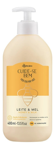 Crema hidratante para el cuidado corporal O Boticário, 400 ml, con fragancia de leche y miel, tipo de embalaje: bote