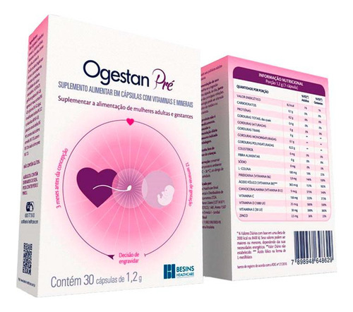Ogestan Pré C/ 30 Cápsulas Sabor Sem sabor