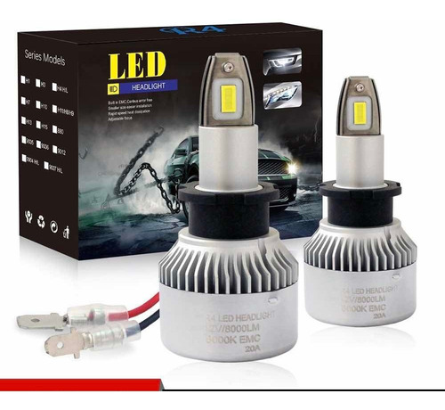 Kit Led R4, 8000lum,6000k,h1,h3,h7,h8,h9,h11,9005,9006,880