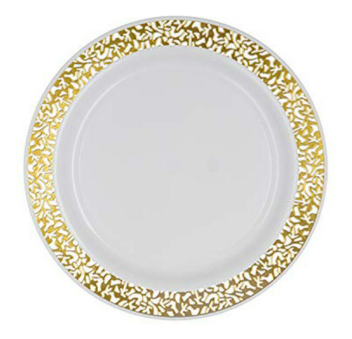 Party Essentials N617025 Plato De Encaje Divine, 6.25  , Bla