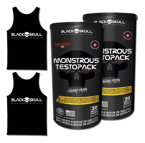 Combo: 2x Testopack Monstrous - Black Skull - Promoção !