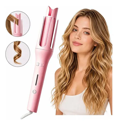Modelador De Cachos Automatico Bivolt Ceramica 32mm Rosa