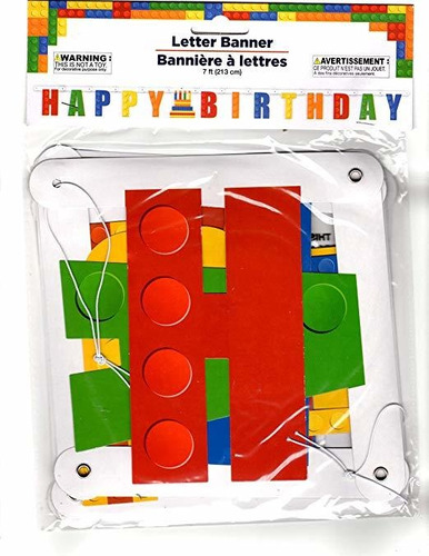 Estilo De Lego Bandera Del Feliz Cumpleaños Por Greenbrier I