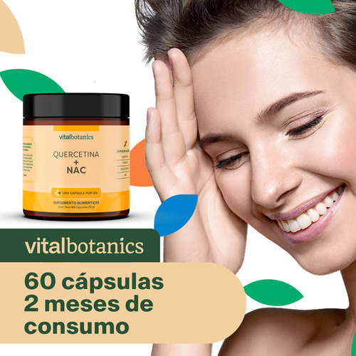 Quercetina + Nac 60 Capsulas A Base De Quercetina, Nac, Zinc