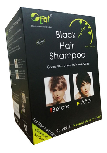 Shampoo Cubre Canas X 10 Sobres Negro 