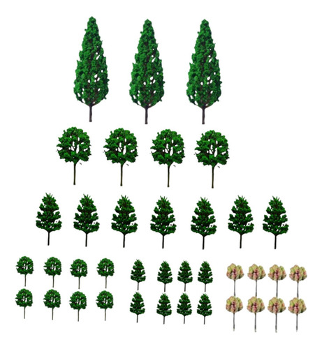 38 Piezas Modelo De Árboles En Miniatura Juego De Regalo