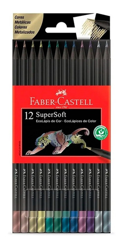 Lápices De Color Faber Castell X12 Super Soft Metálizados