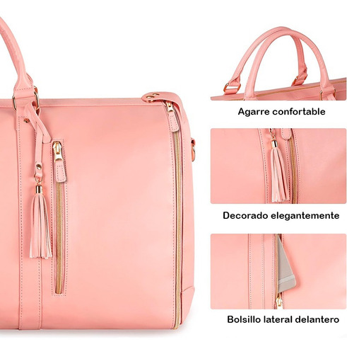Bolso Viral Mano Amazon Plegable Viaje Desmontable Armable ! Rosa Lisa