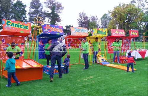 Puestos Mini Feria Kermes Juegos Infantiles Toro Mecanico