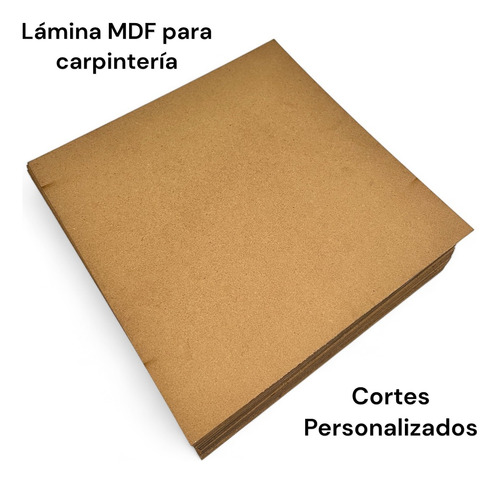 Lamina Panel Madera Mdf 3mm 80x60cm 4 Ud. Carpintería Marrón Claro