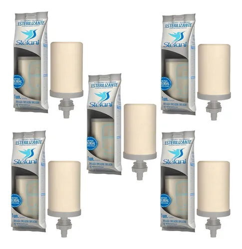 Kit 5 Velas Filtro Barro Esterilizante Tripla Ação Stéfani