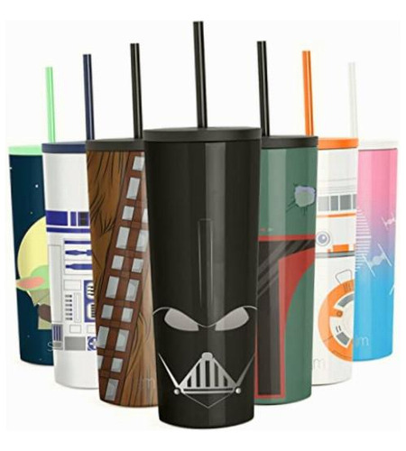 Simple Modern Disney Character Botella De Agua Aislada Con Color Star Wars: Darth Vader